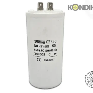 Časově omezená nabídka - Motorový rozběhový kondenzátor 80uF 450V CBB60A