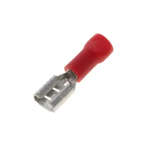Faston 4,8x0,5mm zásuvka límec červený - Jen po omezenou dobu