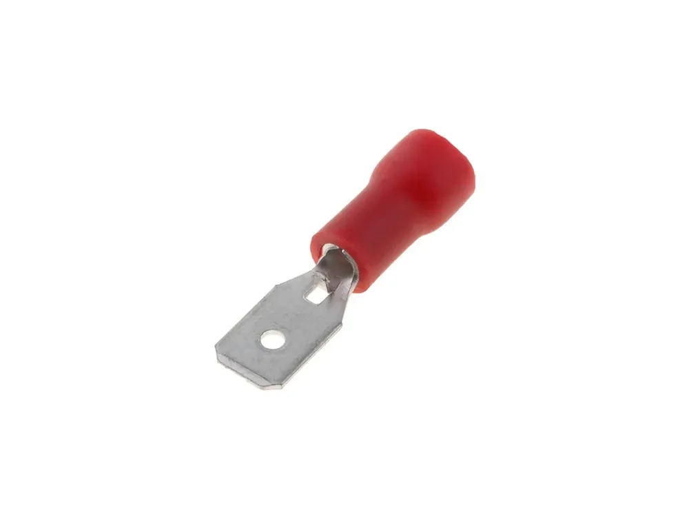 Faston 4,8x0,8mm vidlice límec červený | Sleva navíc