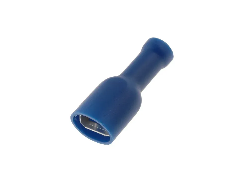 Populární | Faston 4,8x0,8mm zásuvka celoizol modrý