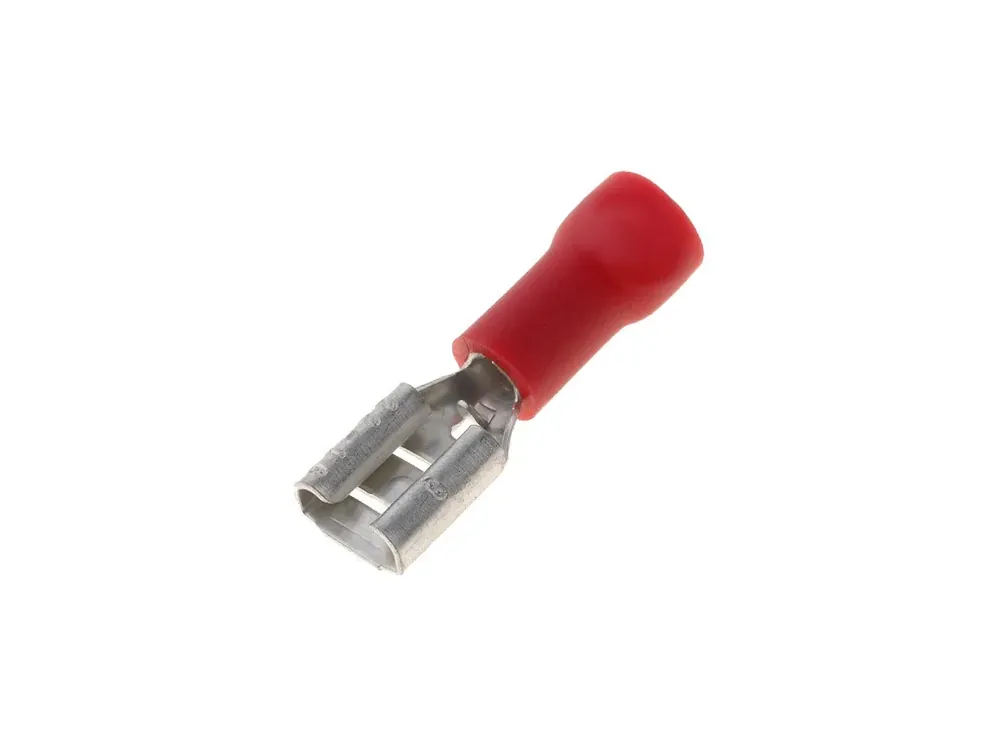 Jen dnes - Faston 4,8x0,8mm zásuvka límec červený