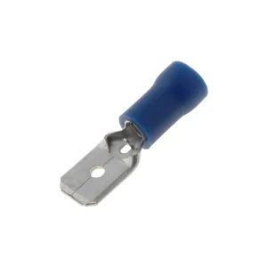 Vysoká kvalita - Faston 6,3x0,8mm vidlice límec modrý