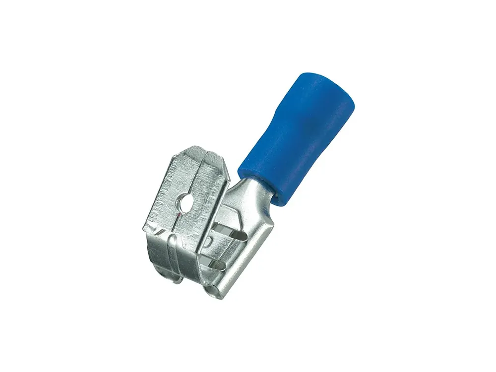 Akční sleva - Faston 6,3x0,8mm zásuvka/vidlice límec modrý