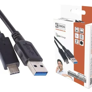 Nově k dispozici | Kabel USB-A 3.0 / USB-C 3.1, Quick Charge, 1m, černý
