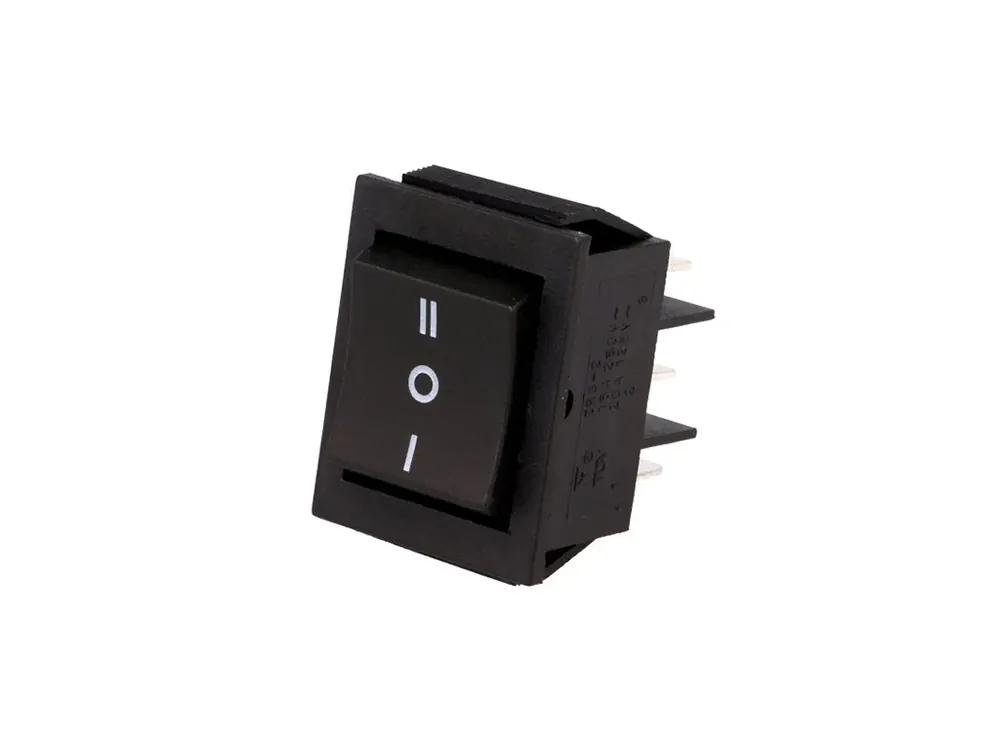 Kolébkový přepínač DP3T, ON-OFF-ON, RS2032C0BK - Ušetřete