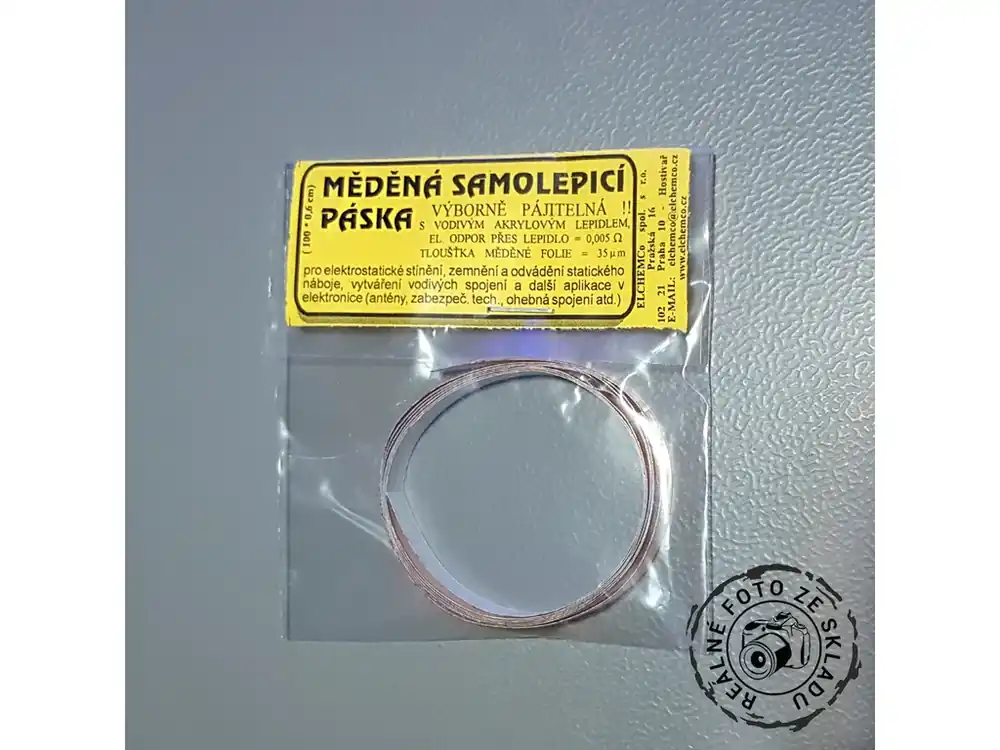 Měděná samolepící páska 6mm (1m) | Výprodej