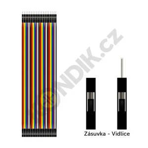 Lze objednat | Propojovací vodiče DuPont 40žil F/M 20cm