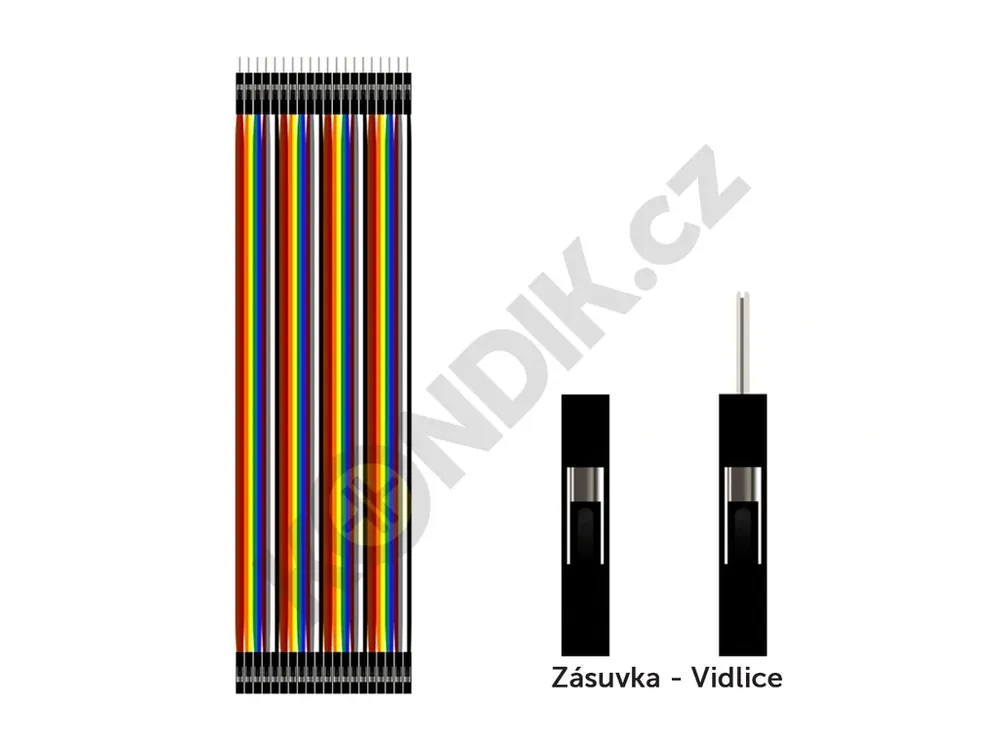 Lze objednat | Propojovací vodiče DuPont 40žil F/M 20cm
