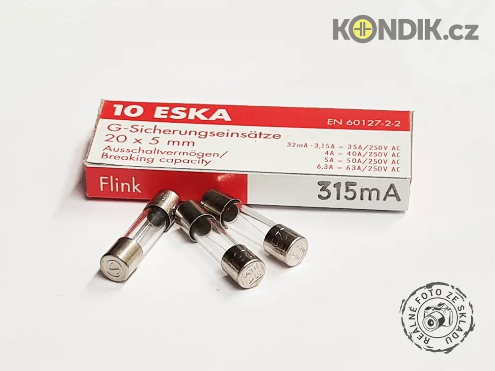 Pojistka 5x20mm rychlá 520.600 - Snížená cena