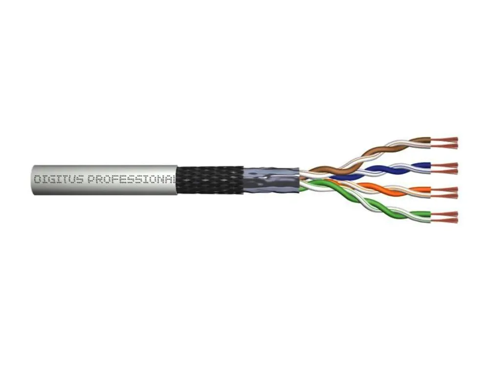 Kabel SF/UTP Cat5E lanko šedý | Do vyprodání zásob