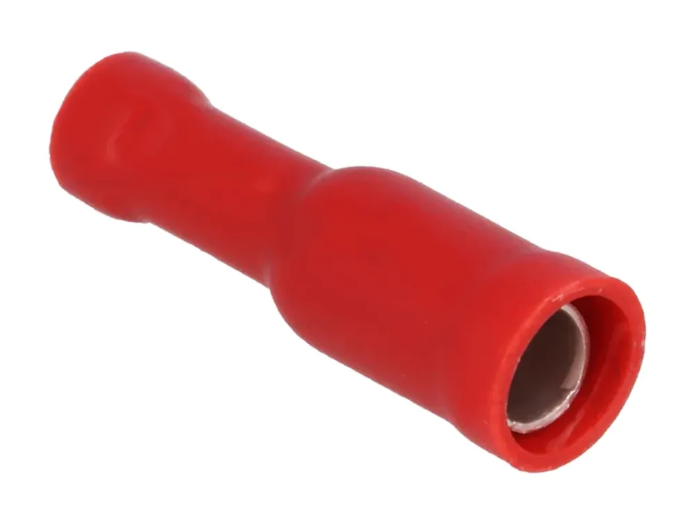 Nově v e-shopu - Faston 4mm zásuvka límec červený