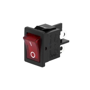 Velmi oblíbený produkt - MIRS-101-C3-R kolébkový spínač 12V červený