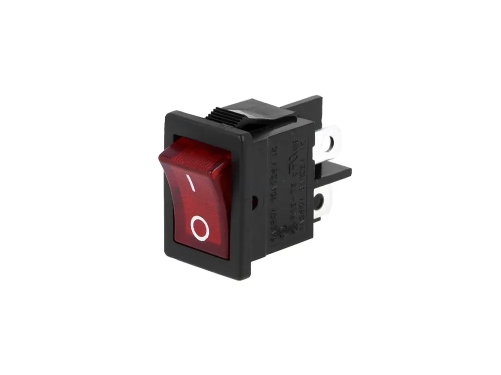 Velmi oblíbený produkt - MIRS-101-C3-R kolébkový spínač 12V červený