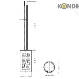 Motorový rozběhový kondenzátor 2,5uF 400V Hydra MD MKP - Přímo z výroby