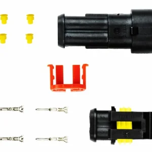 Velká sleva - Sada voděodolného konektoru Superseal 1.5, 2-pin (samec+samice)