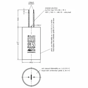 Objednat nyní | Motorový rozběhový kondenzátor 50uF 250V Hydra ML MKP