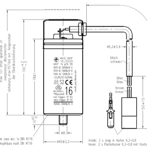 Jen dnes - Motorový rozběhový kondenzátor 16uF 500V Hydra MKB MKP