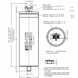 Koupit nyní | Motorový rozběhový kondenzátor 90uF 321V Hydra MAB MKP