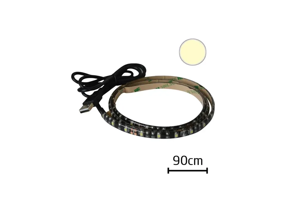 Nejprodávanější - Geti GLS34W LED pásek do USB, teplá bílá, 90cm