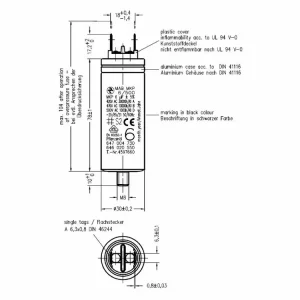 Slevy - Motorový rozběhový kondenzátor 6uF 500V Hydra MAB MKP