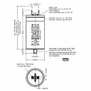 Motorový rozběhový kondenzátor 40uF 330V Hydra MAB MKP - Sleva