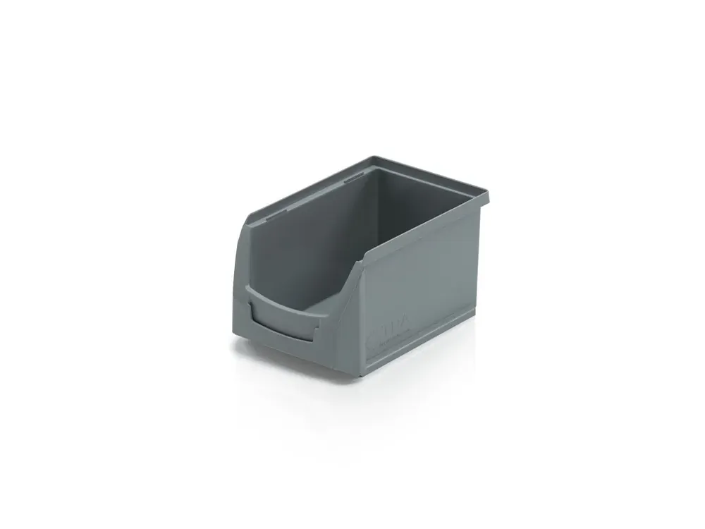 Ukládací box A 16x10,4x7,5cm šedý Stohovatelný box na součástky - Sleva navíc