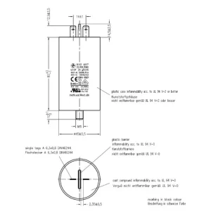 Vysoká kvalita - Motorový rozběhový kondenzátor 20uF 400V MAB MKP