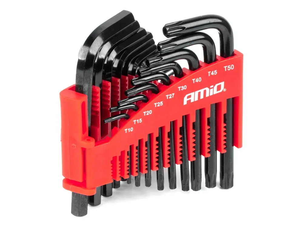 Imbusové klíče hex a torx z CRV oceli, černá 22ks, AMiO 04297 - Slevy