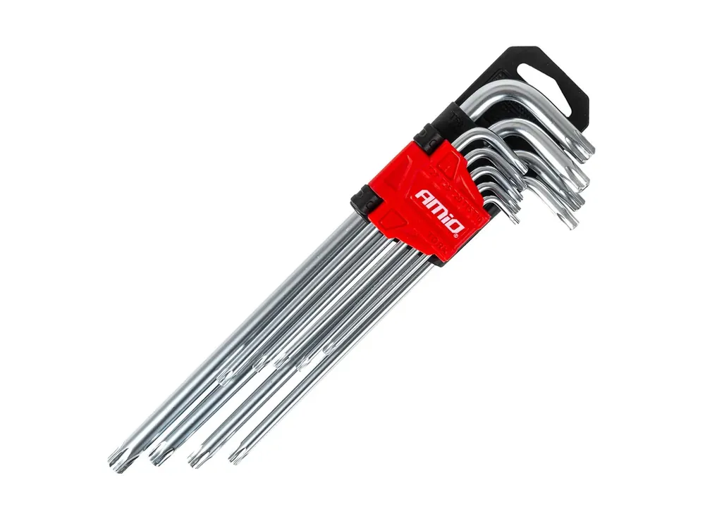 Klíče TORX dlouhé 230mm 9 ks, AMiO 01039 - Skvělá nabídka