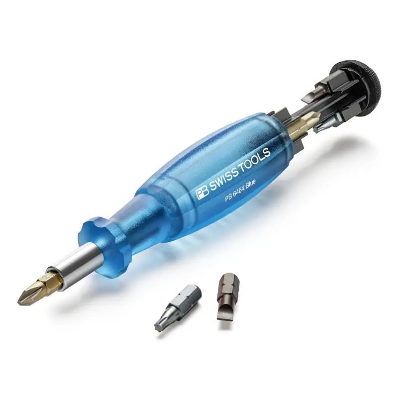 Snadné vrácení | Držák bitů, 8dílný, modrý, PH, TX, PB Swiss Tools, PB 6464.Blue