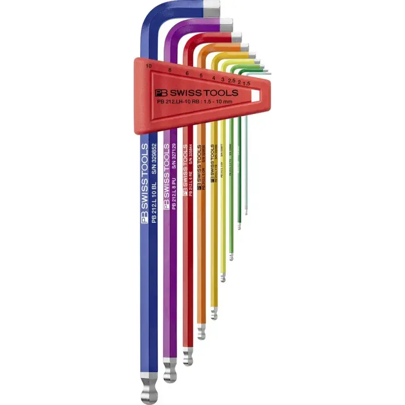 Klíč imbus zahnutý s kuličkou DIN 911L Rainbow PB 212.L - Oblíbený u zákazníků