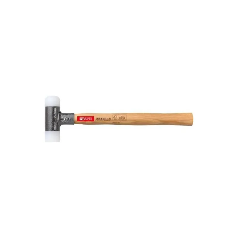 Kladivo s měkkým povrchem a dřevěnou rukojetí, bez odskoku 27 mm, PB Swiss Tools, PB 300.2 - Využijte nabídku