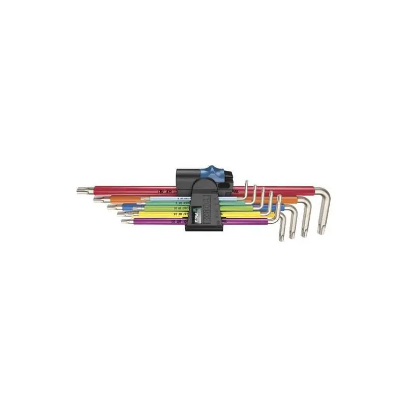 Super nabídka - Sada zástrčných imbus klíčů zahnutých, 9ks, Wera TORX 3967/9 VEL.TX8-40 SxL Multicolour HF 05022689001