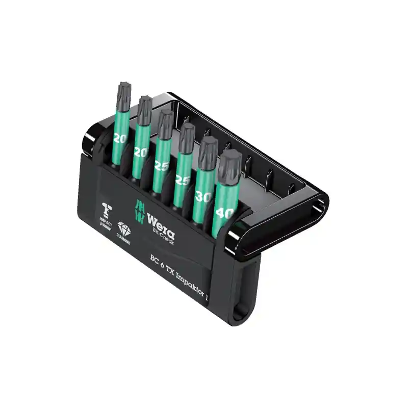 Sada úderových bitů 50 mm, Torx Tx - 25 - Tx 40, 6 kusů, WERA 05057693001 - Cenový hit