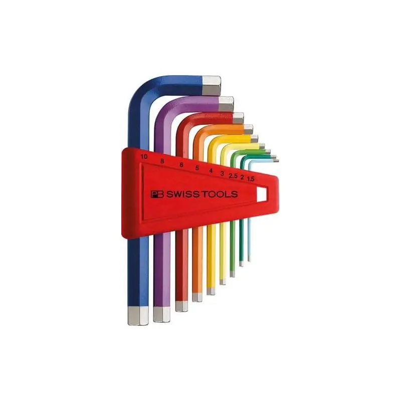 Ušetřete - Sada klíčů inbus, zástrčné, zahnuté, 9 kusů, 1,5-10 mm, PB Swiss Tools PB210.H-10 RB