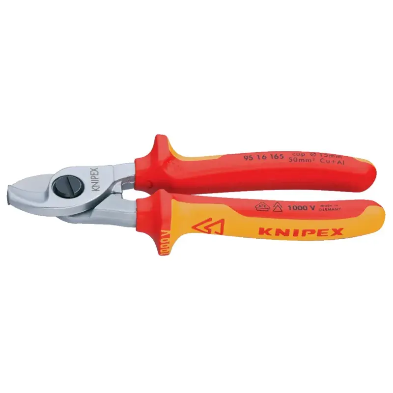 Malé nůžky na kabely s 2složkovými rukojeťmi izolované VDE Knipex 95 16 - Skladem