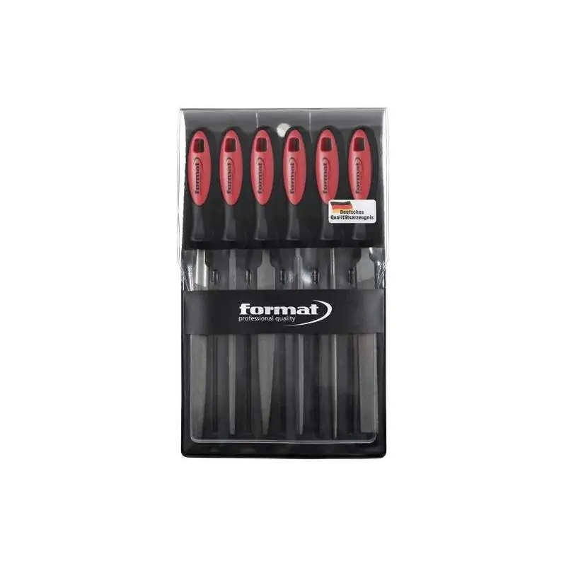 Sada pilníků na klíče, 6ks, 100mm, plastová rukojeť, Format | Top produkt