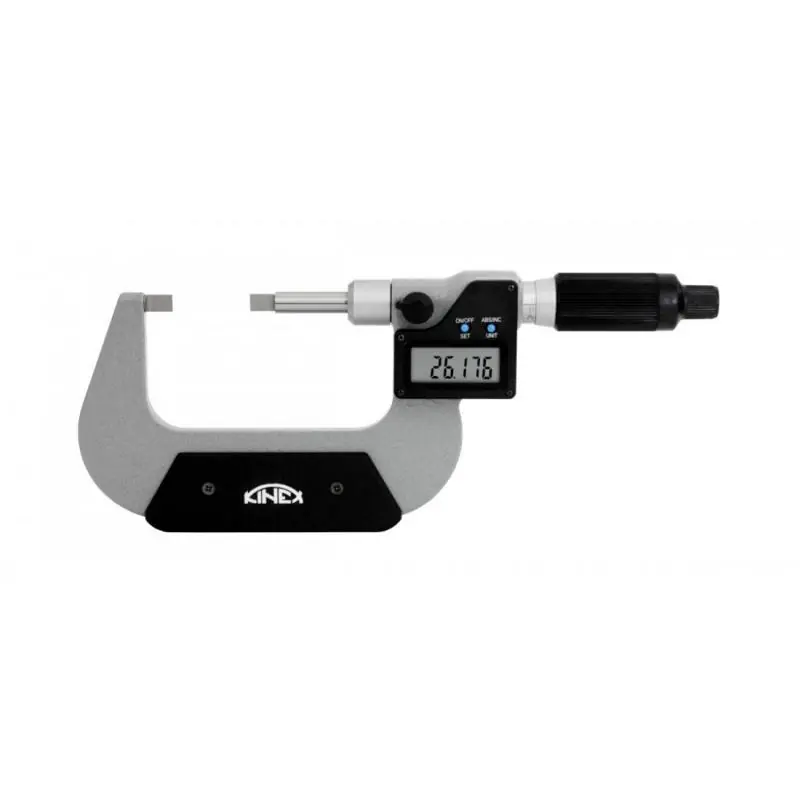 Koupit nyní | Digitální mikrometr na zápichy KINEX 0-25 mm, 0.001mm, rychloposuv - 2mm/ot., DIN 863, IP 65