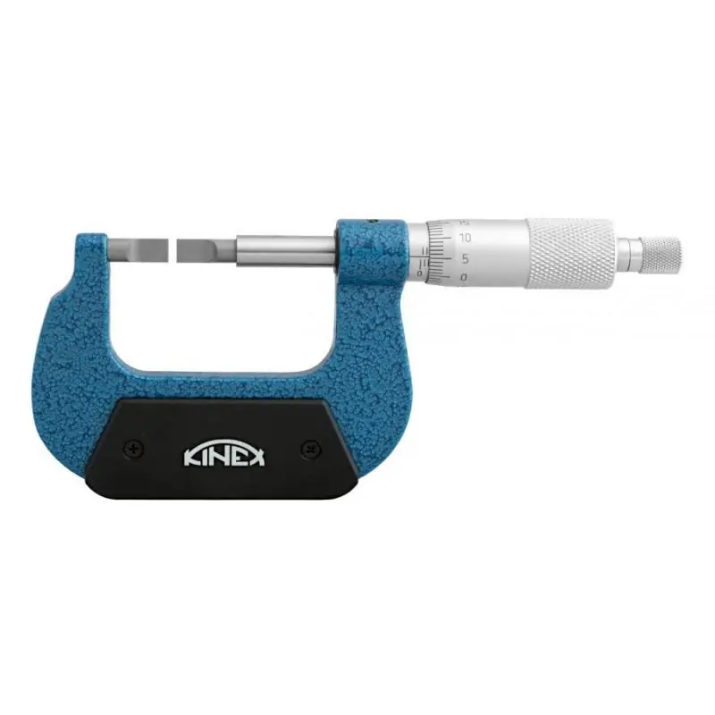 Bestseller - Mikrometr na zápichy KINEX 0-25 mm, 0.01mm, 0,75x6/6,5mm, přesnost ±0,004mm, DIN 863, IP 65