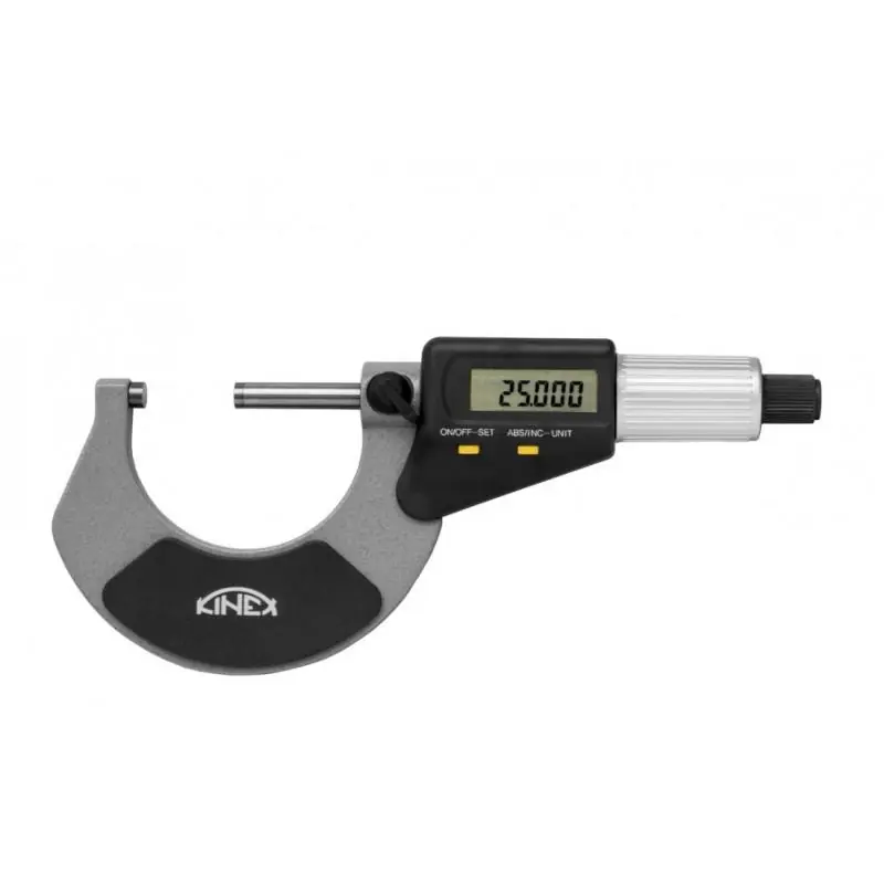 Digitální mikrometr třmenový KINEX 25-50 mm, 0,001mm, DIN 863, IP 65 - Přímo od výrobce