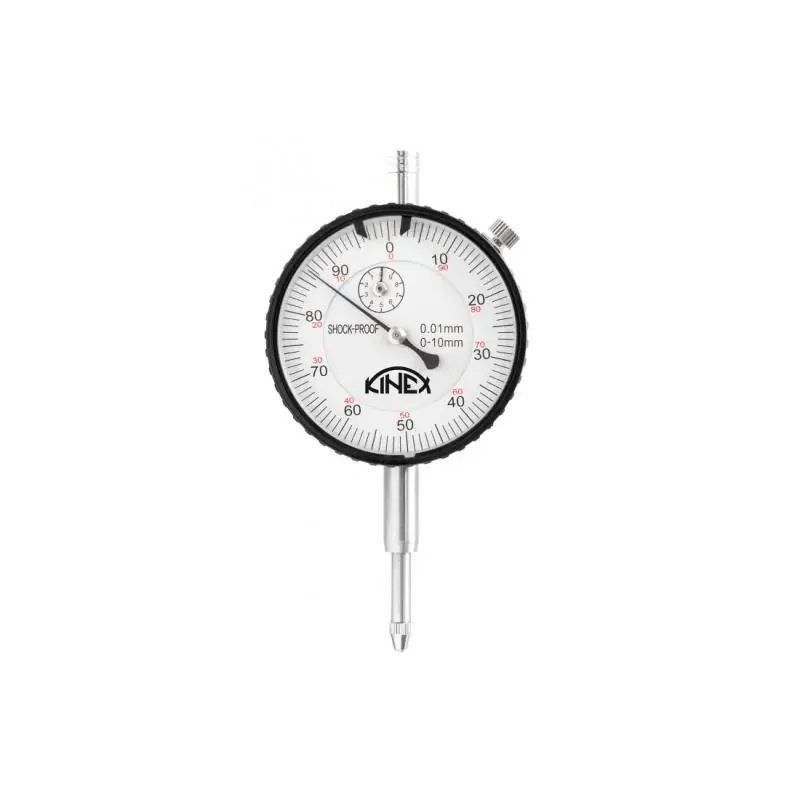 Úchylkoměr číselníkový KINEX 0-10 mm/60 mm/0,01 mm - SHOCK PROOF - Cenový hit