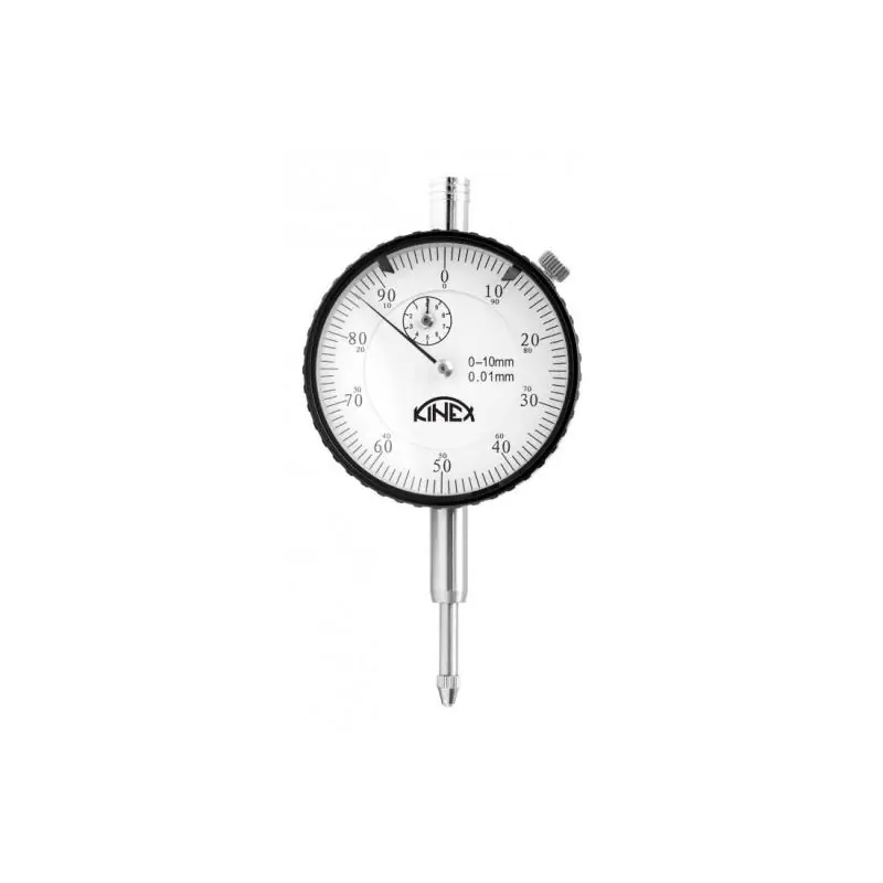 Úchylkoměr číselníkový KINEX 0-10 mm/60 mm/0,01 mm - s uchycením, ČSN 25 1820 - Špičková kvalita
