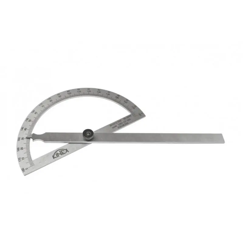 Prodejní hit | Úhloměr obloukový KINEX, NEREZ, 0-180°, 315x650 mm