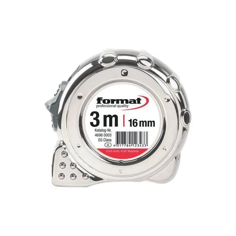 Skvělá nabídka | Svinovací metr 3 x 16 mm chromovaný Format