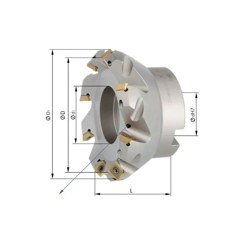 Kupte dnes | Čelní fréza 45° s vnitřním chlazením D 63 mm Z 6