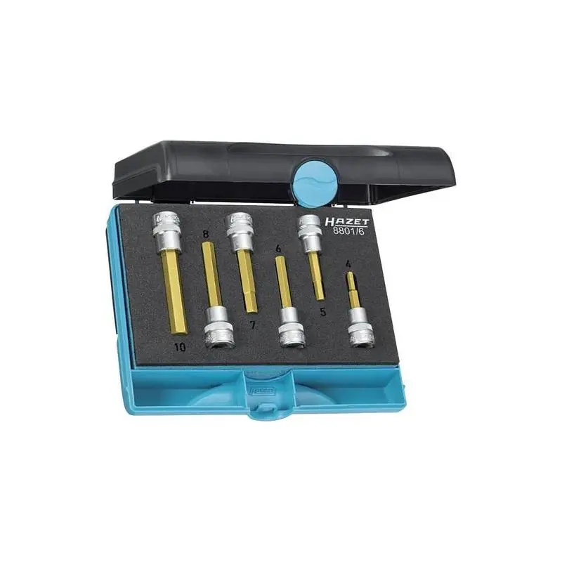 Sada hlavic adaptér-bity 3/8" vnitřní 6-hran 4-10x mm 6 ks HAZET | Skvělá nabídka