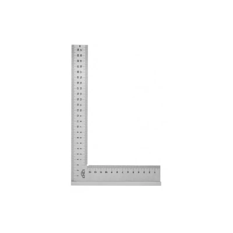 Extra sleva - Úhelník s mm stupnicí přesný příložný KINEX 250x160 mm, tř.př. 2, "Bu", ČSN 25 5103