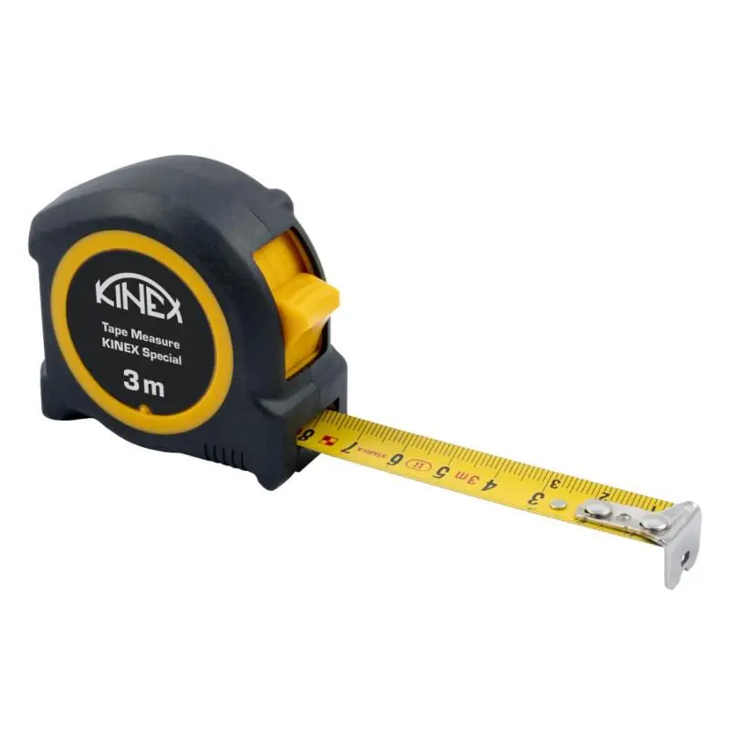 Svinovací metr KINEX 3m, tř. přesnosti 2, žlutá páska, šíře 16mm - Outlet