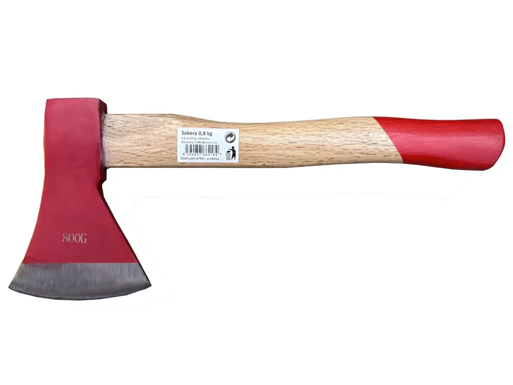 Kvalitní produkt - Sekera s dřevěnou násadou - 0,8 kg