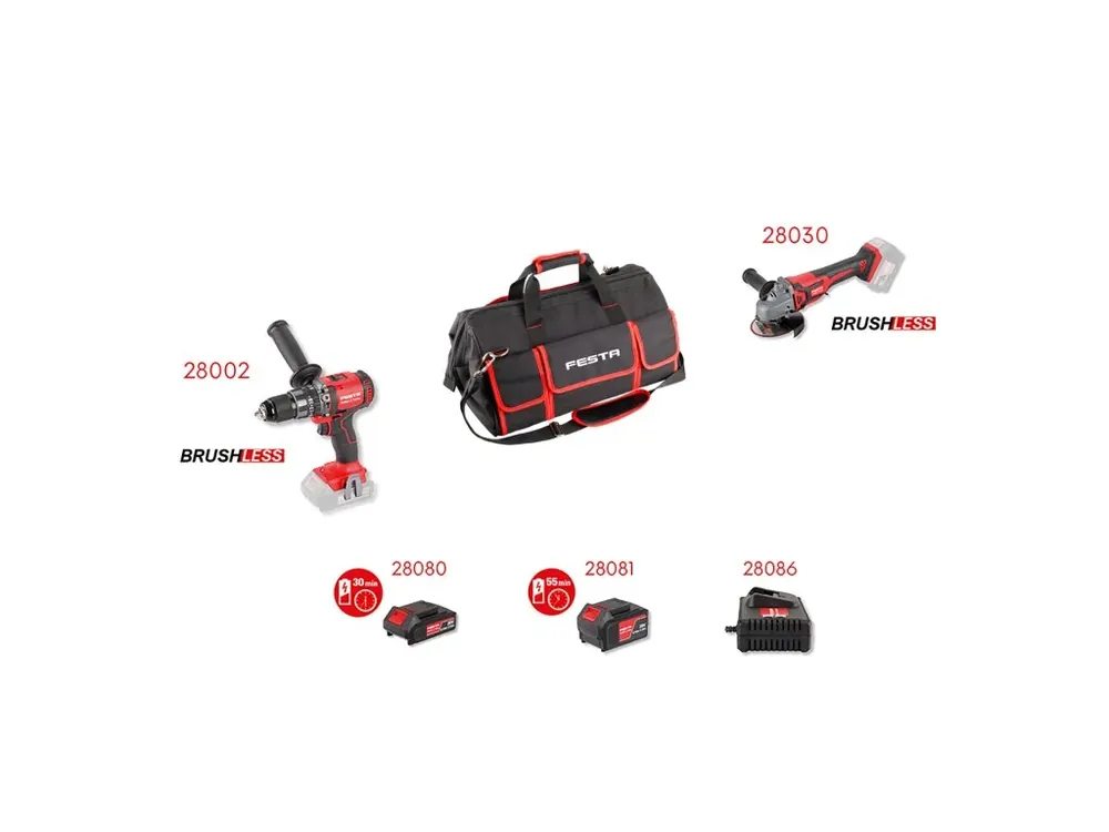 Výborné hodnocení - Sada AKU "BRUSHLESS" 2+3 (28002+28030+28080+28081+28086+bag)!OBJ!